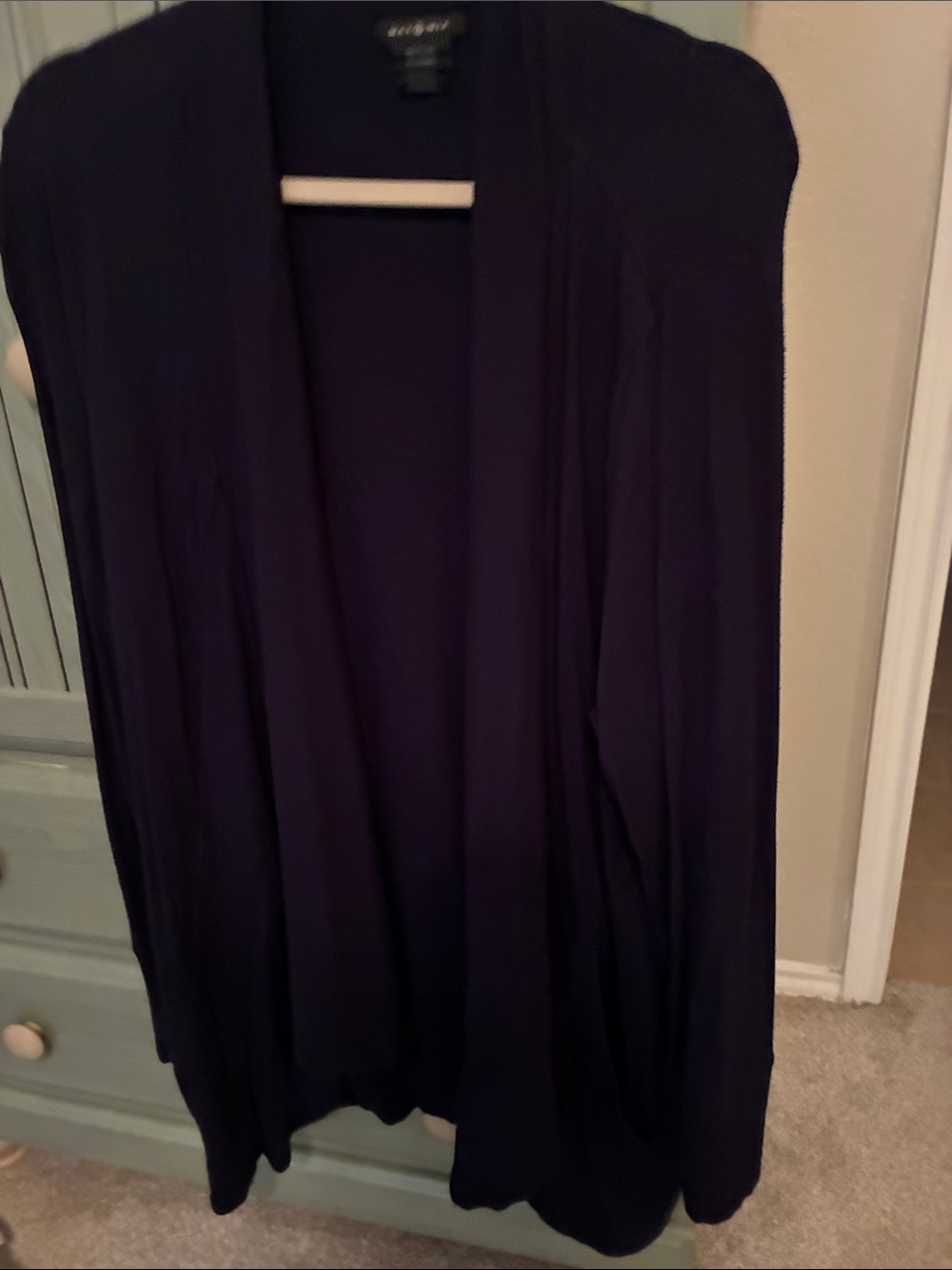 Open-Front Women's Cardigan Sweater - Navy